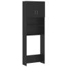 Washing Machine Cabinet Set - Black Engineered Wood | Hipo Market