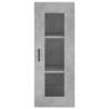 Elegant Concrete Grey Highboard - 34.5x34x180 cm