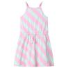 Kids' Dress with Drawstring Sleeveless Pink 128 Size 128 (7-8y) 