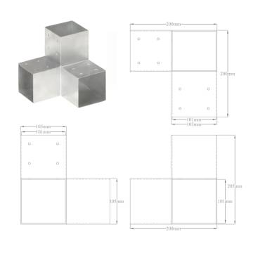 Post Connector Y Shape Galvanised Metal 101x101 mm – Hipomarket