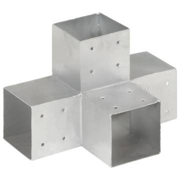 Post Connector X Shape - Galvanised Metal 101x101 mm | HipoMarket