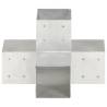 Post Connector X Shape - Galvanised Metal 101x101 mm | HipoMarket