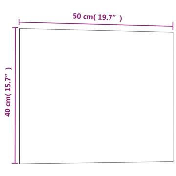 Wall-mounted Magnetic Board Black 50x40 cm - Elegant & Durable