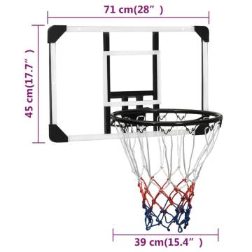 Durable Transparent Basketball Backboard 71x45cm | Hipomarket