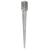 Ground Spikes 12 pcs Silver 7x7x75 cm Galvanised Steel