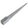 Ground Spikes 12 pcs Silver 7x7x75 cm Galvanised Steel