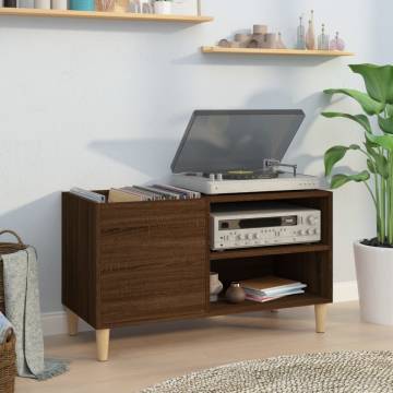 Brown Oak Record Cabinet - Stylish Vinyl Storage | Hipo Market