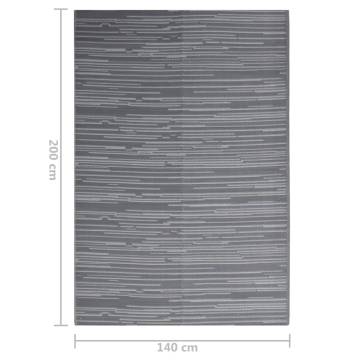 Stylish Outdoor Rug Anthracite 140x200 cm | Hipomarket UK