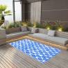 Outdoor Carpet Blue and White 120x180 cm PP Colour blue and white Size 120 x 180 cm Quantity in Package 1 