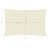 Sunshade Sail 3x5 m Cream - 160 g/m² HDPE Outdoor Protection