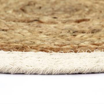 Placemats 6 pcs Plain Natural 38 cm Round Jute and Cotton