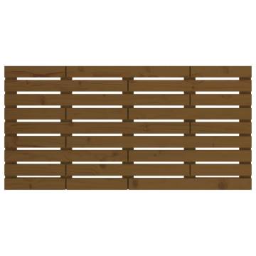 Elegant Honey Brown Wall Headboard - Solid Pine Wood