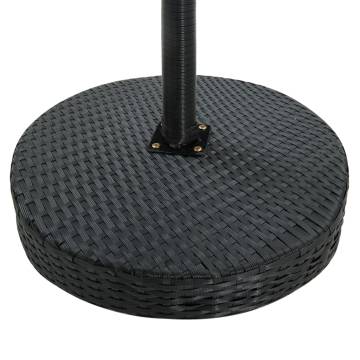 Stylish Black Garden Table - 60.5x106 cm Poly Rattan