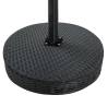 Stylish Black Garden Table - 60.5x106 cm Poly Rattan