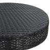 Stylish Black Garden Table - 60.5x106 cm Poly Rattan