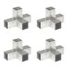 Post Connectors 4 pcs X Shape Galvanised Metal 71x71 mm Size 71 x 71 mm Quantity in Package 4 Shape x shape 