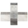 Post Connectors - Galvanised Metal 71x71 mm | 4 pcs X Shape