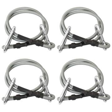 Ropes with Carabiner 4 pcs Rubber - Weather-Resistant Accessory