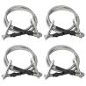 Ropes with Carabiner 4 pcs Rubber - Weather-Resistant Accessory