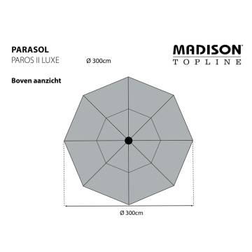 Madison Parasol Paros II Luxe 300 cm Sage Green | HipoMarket