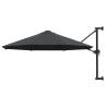 Wall-Mounted Parasol with Metal Pole 300 cm Anthracite Colour anthracite Quantity in Package 1 