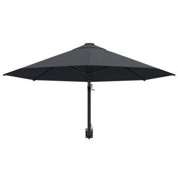 Wall-Mounted Parasol with Metal Pole - 300 cm Anthracite | Hipomarket