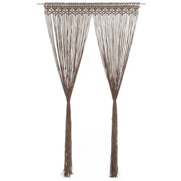 Macrame Curtain Taupe 140x240 cm - Stylish Home Decor