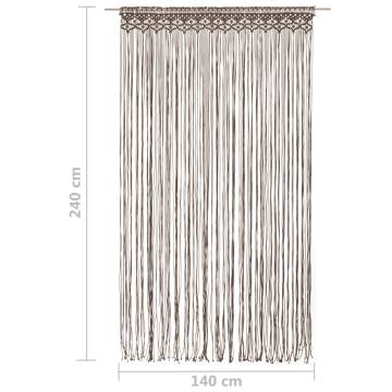 Macrame Curtain Taupe 140x240 cm - Stylish Home Decor