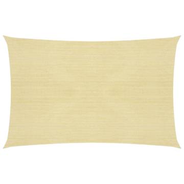 Beige Sunshade Sail 5x8 m - UV Resistant HDPE | HipoMarket