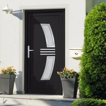 Anthracite Front Door 88x200 cm PVC - Durable & Secure