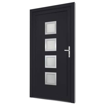 Anthracite PVC Front Door 88x200 cm - Security & Elegance