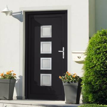 Front Door Anthracite 108x208 cm PVC - Elegant Security Solution