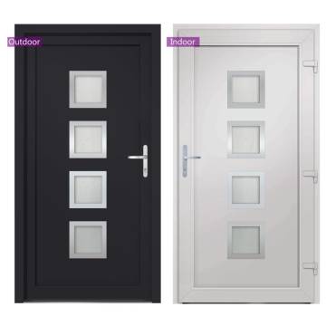 Front Door Anthracite 108x208 cm PVC - Elegant Security Solution