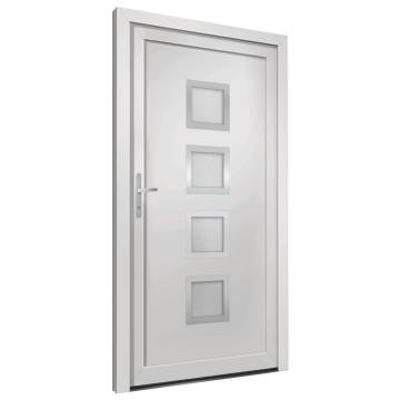 Elegant White PVC Front Door 108x200 cm - Secure & Durable