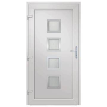 Elegant White PVC Front Door 108x200 cm - Secure & Durable