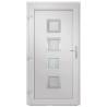 Elegant White PVC Front Door 108x200 cm - Secure & Durable