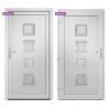 Elegant White PVC Front Door 108x200 cm - Secure & Durable