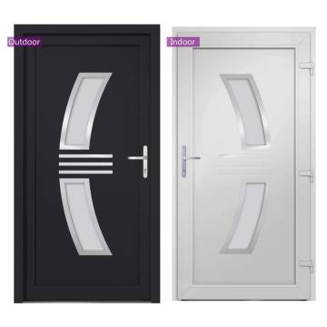 Front Door Anthracite 98x208 cm PVC - Elegant & Secure