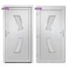 Elegant White PVC Front Door 108x208 cm for Home Security