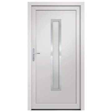 Elegant White PVC Front Door 98x208 cm | Security & Style