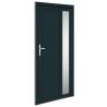 Front Door Anthracite 98x200 cm PVC - Elegant Security Solution