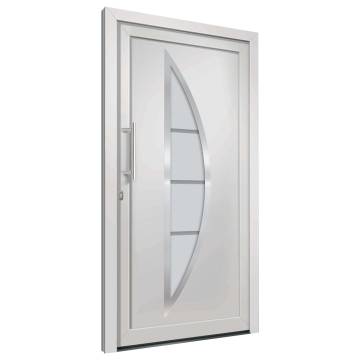 Front Door White 108x200 cm - Elegant & Secure Entrance