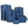 5 Piece Blue Travel Luggage Set - Durable & Spacious