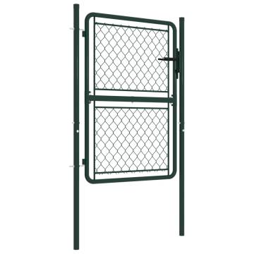 Garden Gate Steel 100x150 cm Green - Durable & Secure Entryway