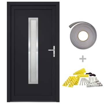 Front Door Anthracite 98x190 cm PVC - Secure & Stylish