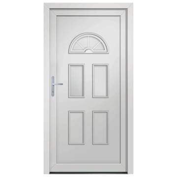 Front Door White 88x208 cm PVC - Durable & Secure Entrance