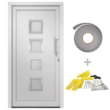 Elegant White Front Door 108x200 cm | Secure & Stylish