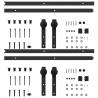 Sliding Door Hardware Kits - 183 cm Steel Black | HipoMarket