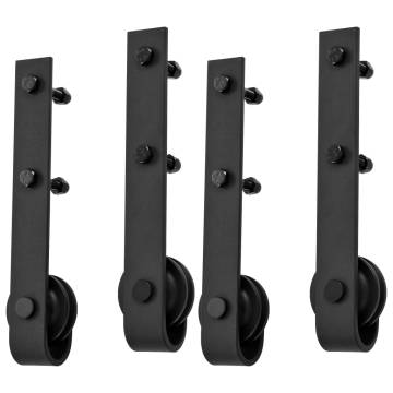 Sliding Door Hardware Kits - 183 cm Steel Black | HipoMarket