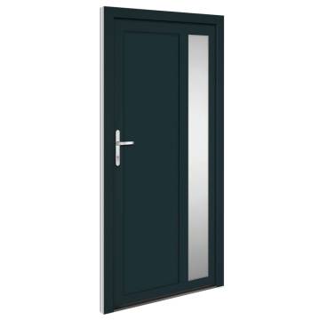 Anthracite Front Door 108x208 cm PVC - Secure & Stylish